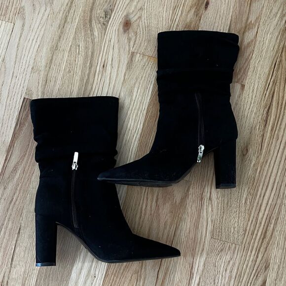 Nine West unni women's block heel slouch booties boots shoes pointed‎ toe 7.5 - Picture 7 of 7